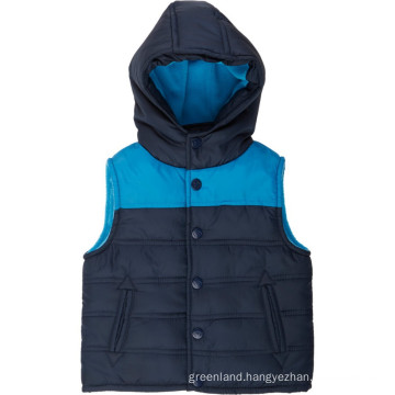 OEM winter padded hooded kids vest